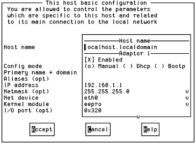 linuxconf screen shot