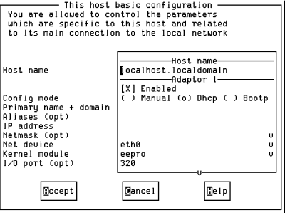 linuxconf screen shot